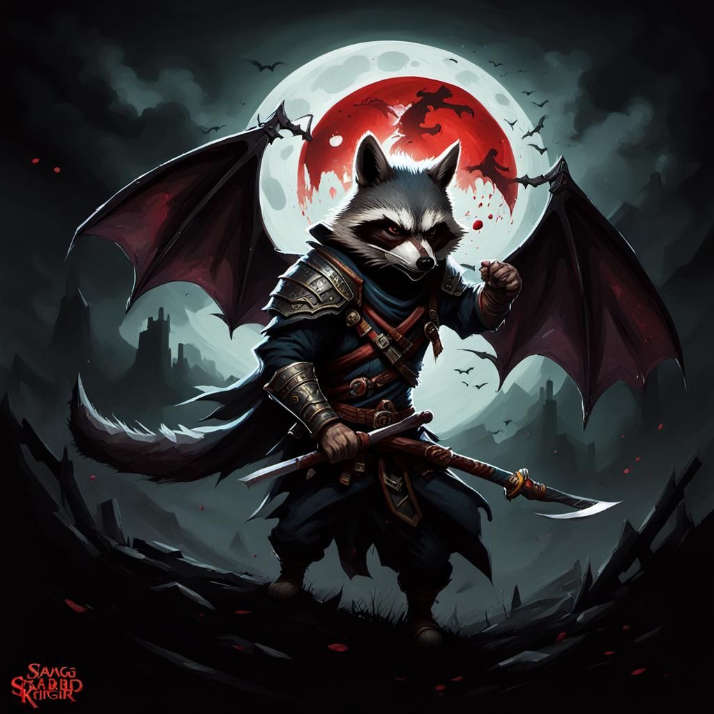 Savage Flying Rabid Racoon Bat Bloodstained Necromancer Wizard Sorcerer Shadow Knight Magic Poison Thunder Fire Blood Ba...