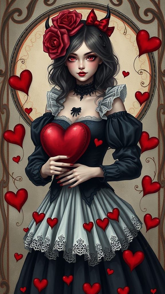 Gothic Queen of Hearts
