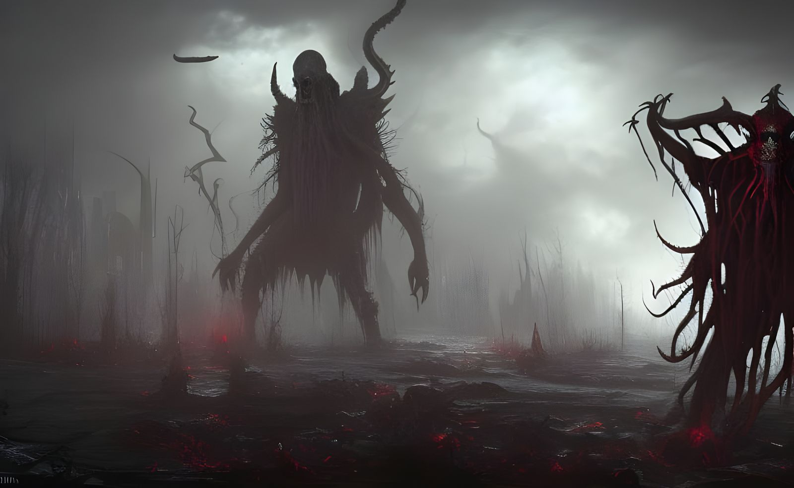 Cthulhu Destroys World: A Dark Fantasy Painting