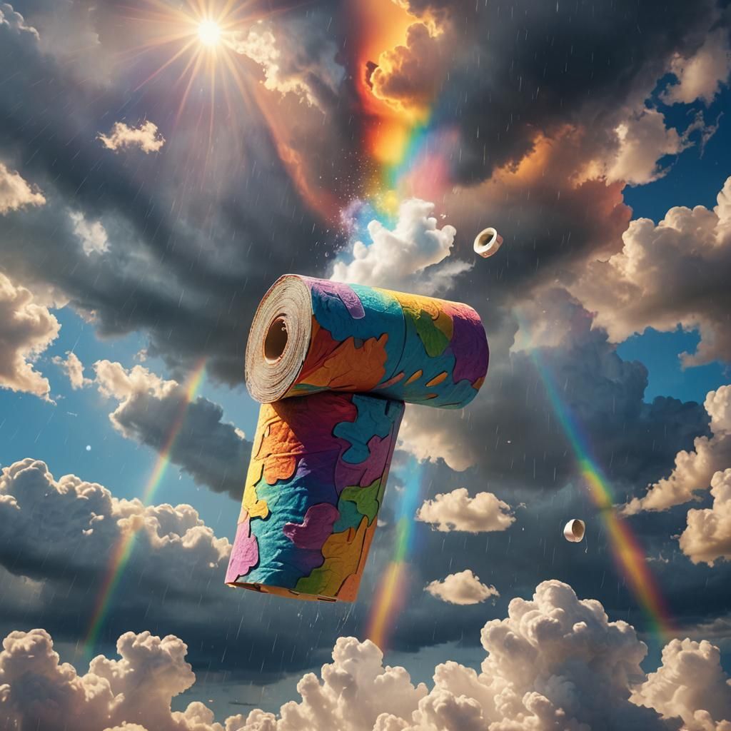 Rainbow Toilet Paper Reveals the Sun