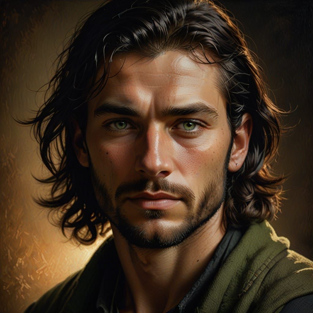 Elegant Portrait of a Handsome Man in Earthy Tones