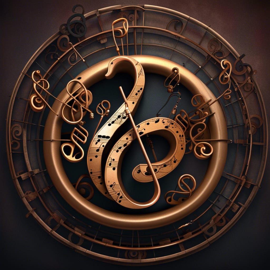 Steampunk Bass Clef
