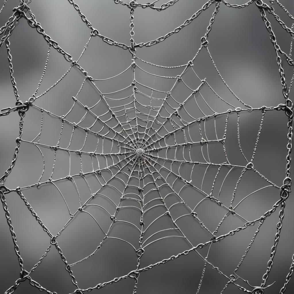 Sinister Silver Chain Spiderweb