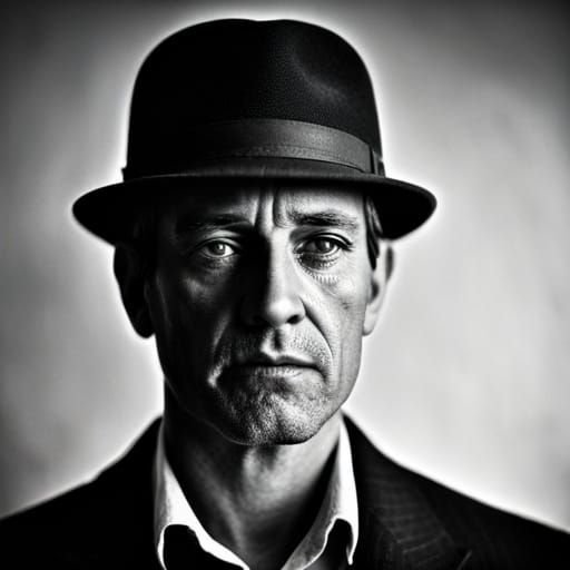 1920s Gangster Portrait in Silent Movie Style