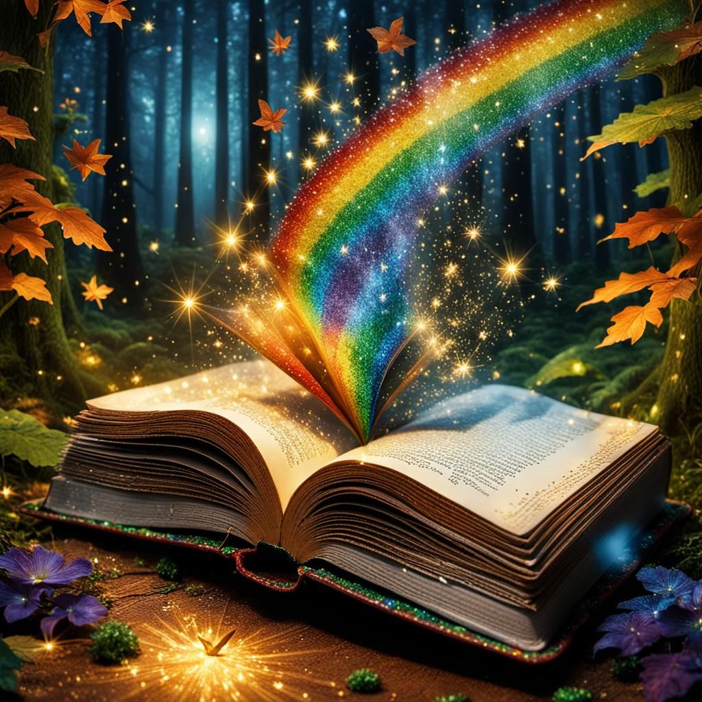 Rainbow Glitter Explosion from Magical Book