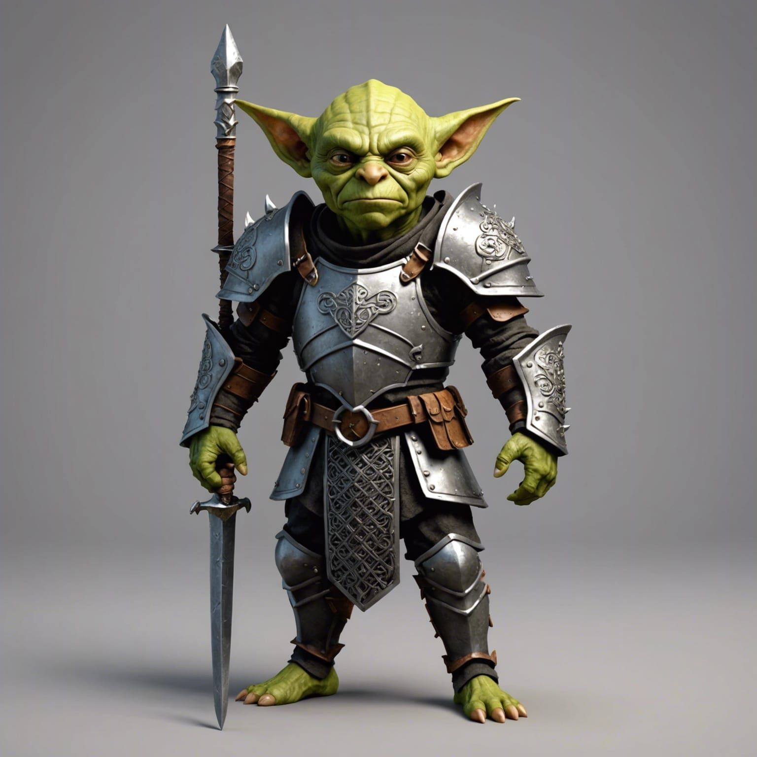 3D Goblin Warrior in Celtic Armor