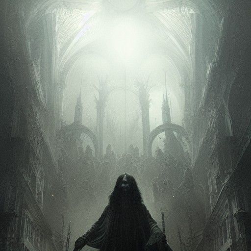 Sinister Black Sabbath Scene by Rutkowski and Doré
