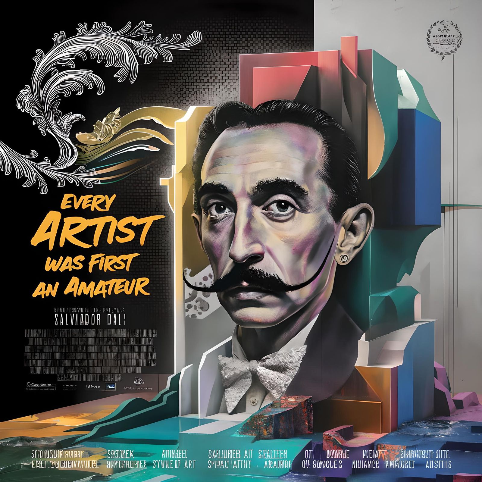 Salvador Dali Pop Art Movie Poster in 16K