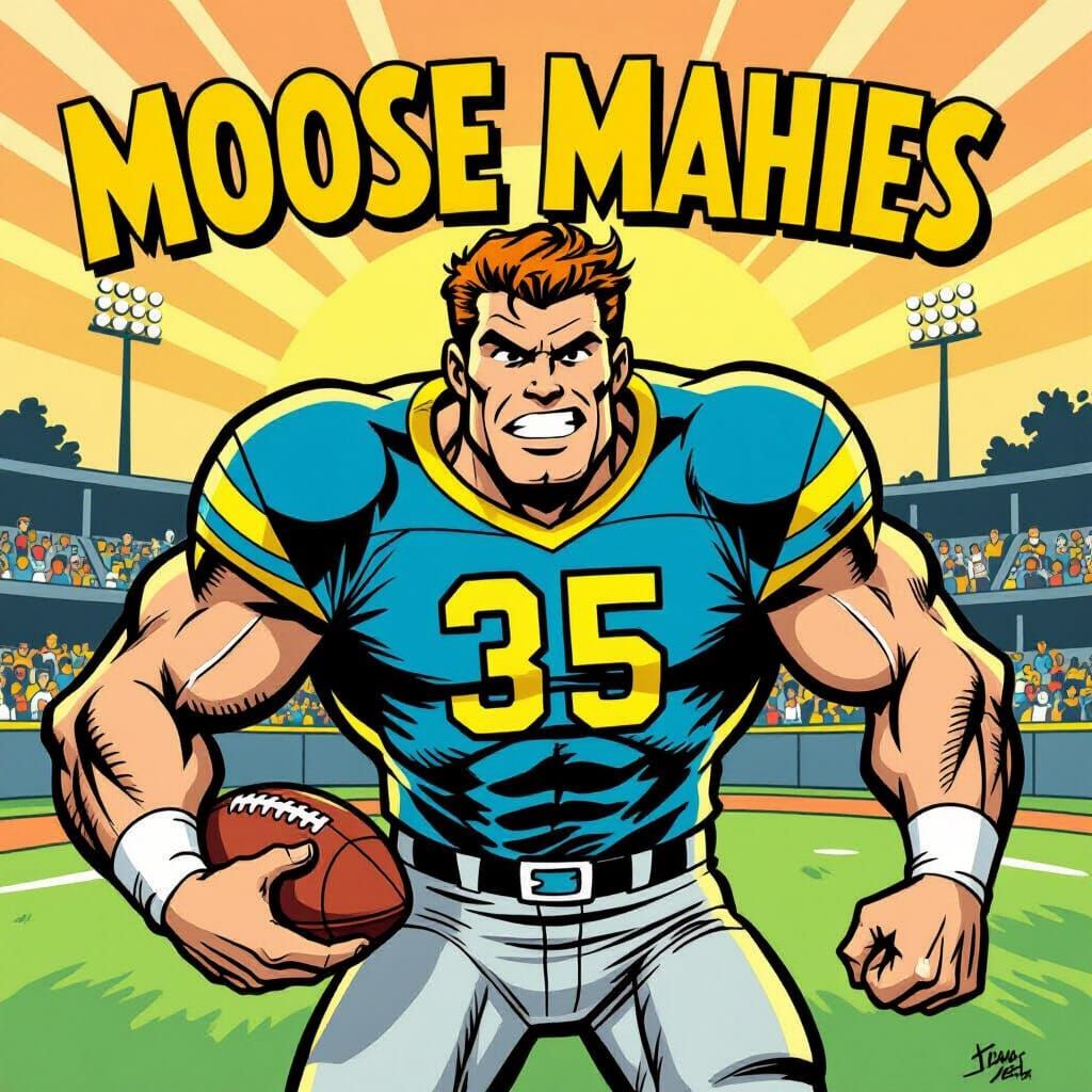 Moose Mason in Classic Comic Book Style