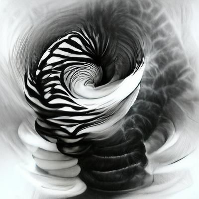 Monochromatic Diffusion Spiral Art