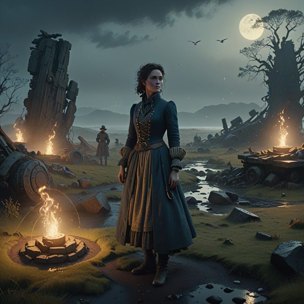 Timeless Claire in Mystical Stone Circle