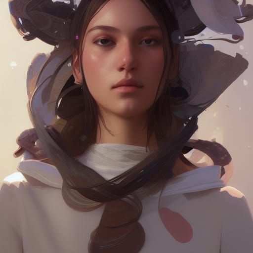 Futuristic Outfits in 2050: Hyperdetailed Portrait