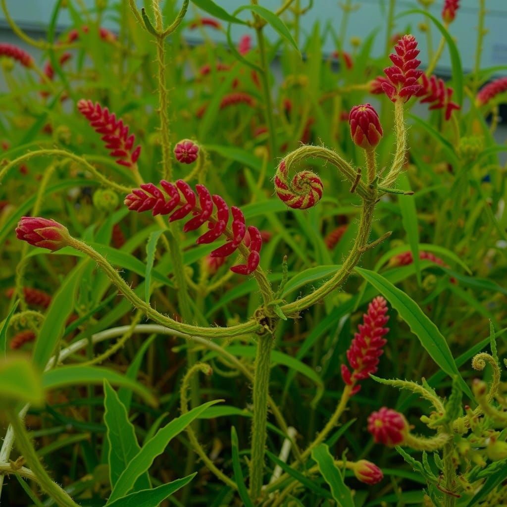 Abstract Swirls of Red Hues