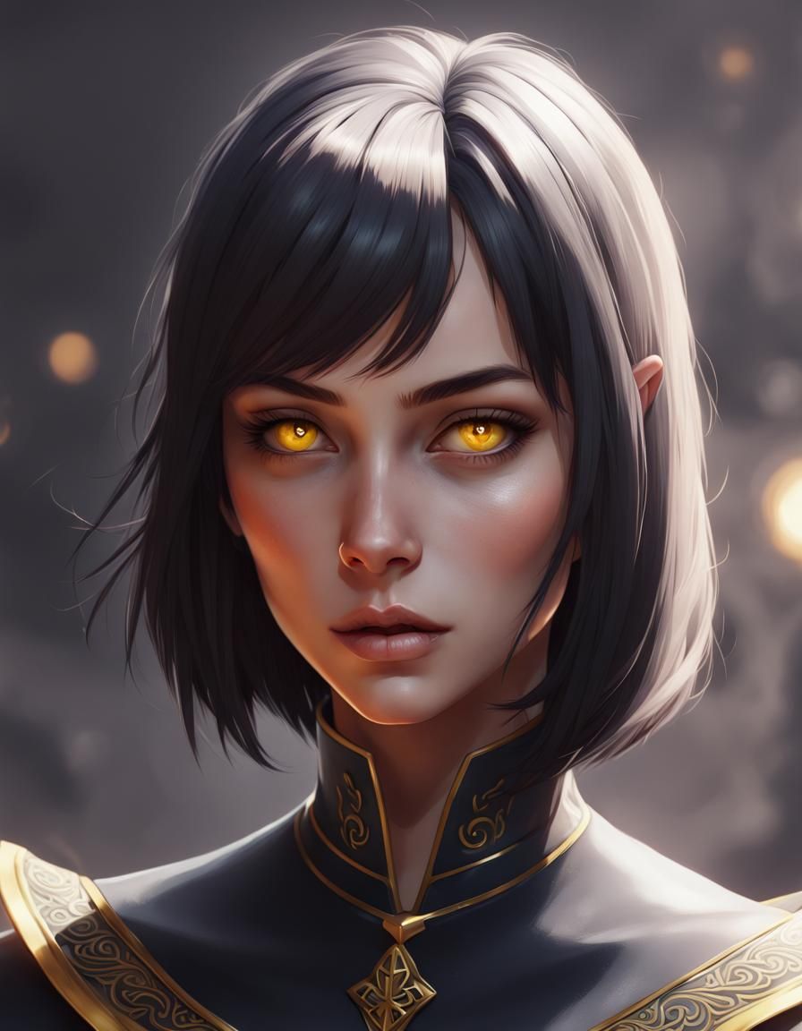 Detailed Dark Fantasy Portrait of a Female Artificer