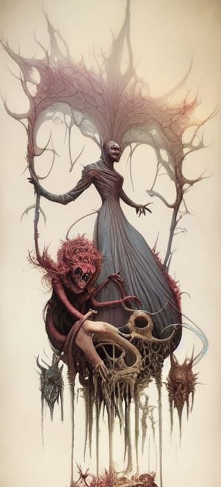 Demon Brain Dream: Surreal Dark Fantasy Art