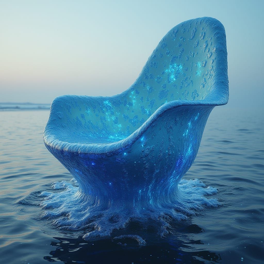 Liquid Electric Chair on Serene Ocean