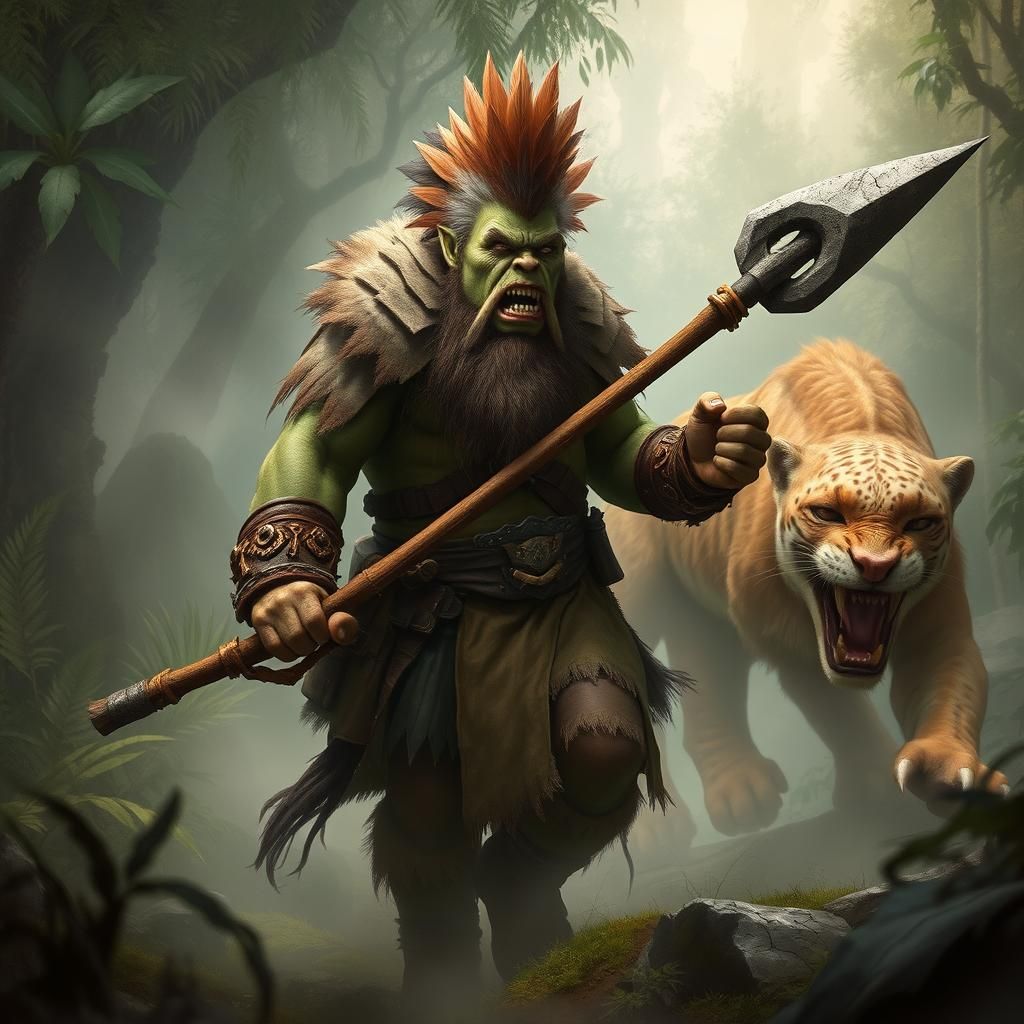 Warcraft Troll Hunter in Jungle Inspired by Beksiński