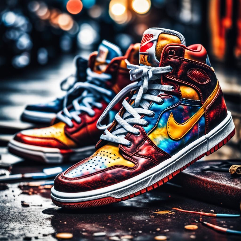 Hyperrealistic Sneaker with Intricate Details and Sharp Focu...