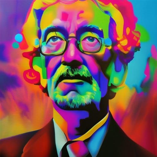 Surreal Folk Art Portrait: Abstract Theory