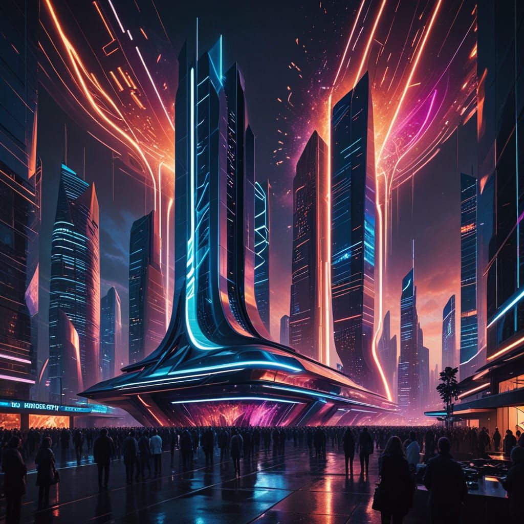 Cyberpunk Cityscape Countdown