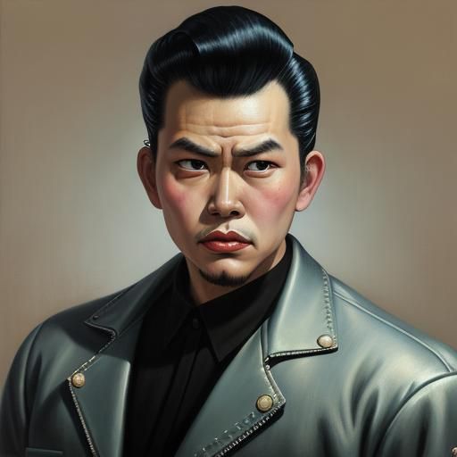 Lumpy Space Prince as 1950s Greaser Oil Painting