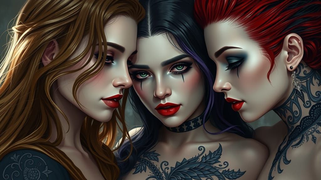 Ethereal Gothic Vampires in Intimate Whisper