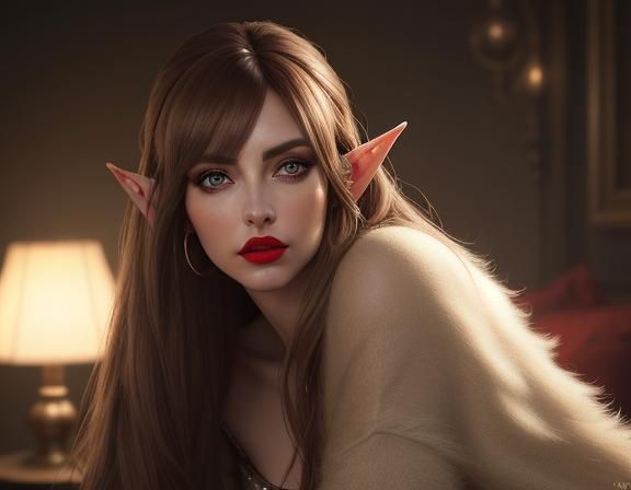 Hyperdetailed Portrait of a Female Elf in 8K