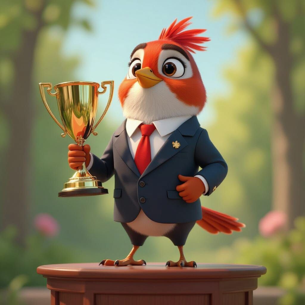 Robin Wins: 3D Render in Pixar Style