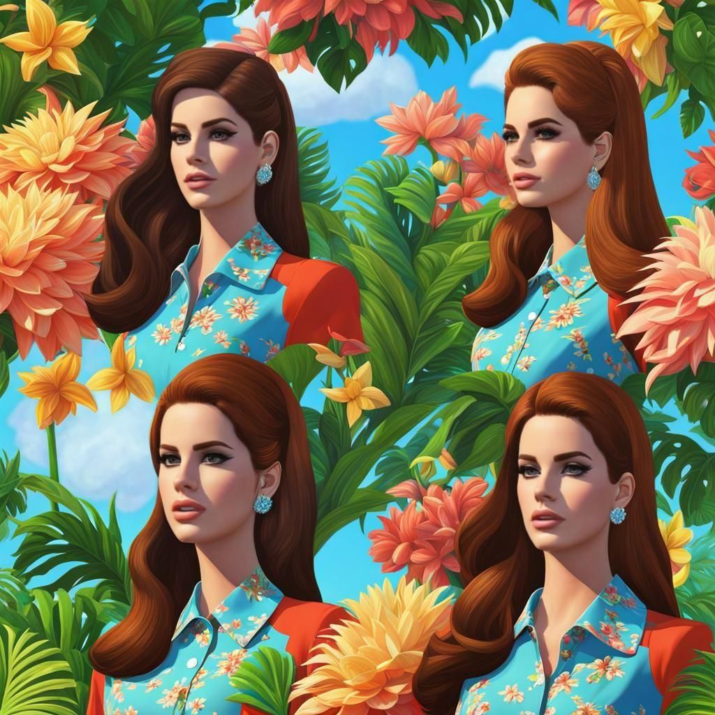 Lana Del Rey in 3D Videogame Graphics