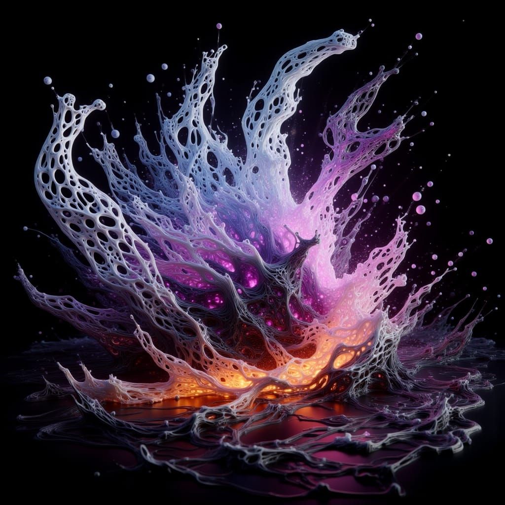 Abstract Rainbow Energy Volutes with Cinematic Lighting