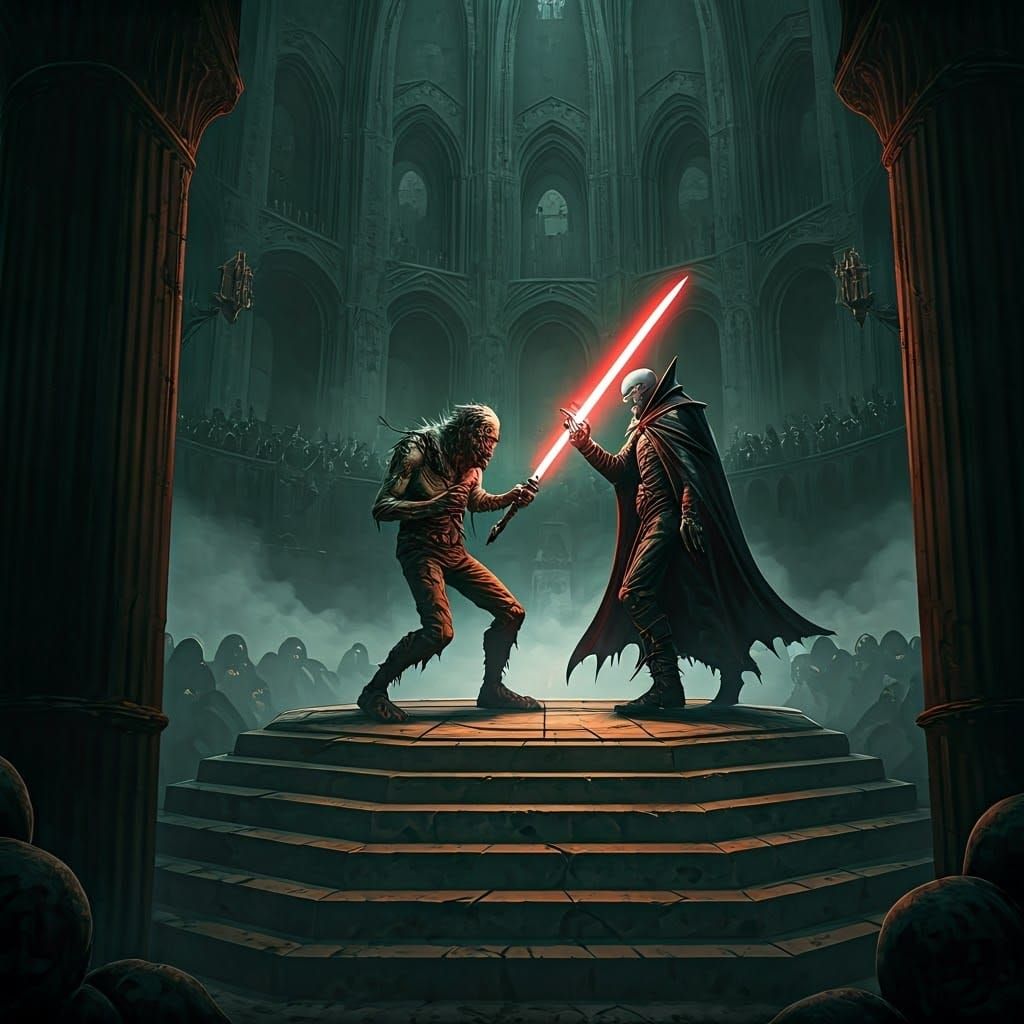 Zombie vs Vampire Battle in Mystic Octagon Arena