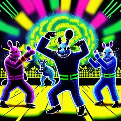 chinchilla dance-off <lora:Graffiti Doom V2:1.0>