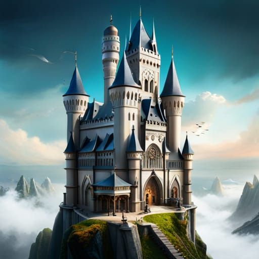 Cloud Castles in Castlepunk Architecture Style