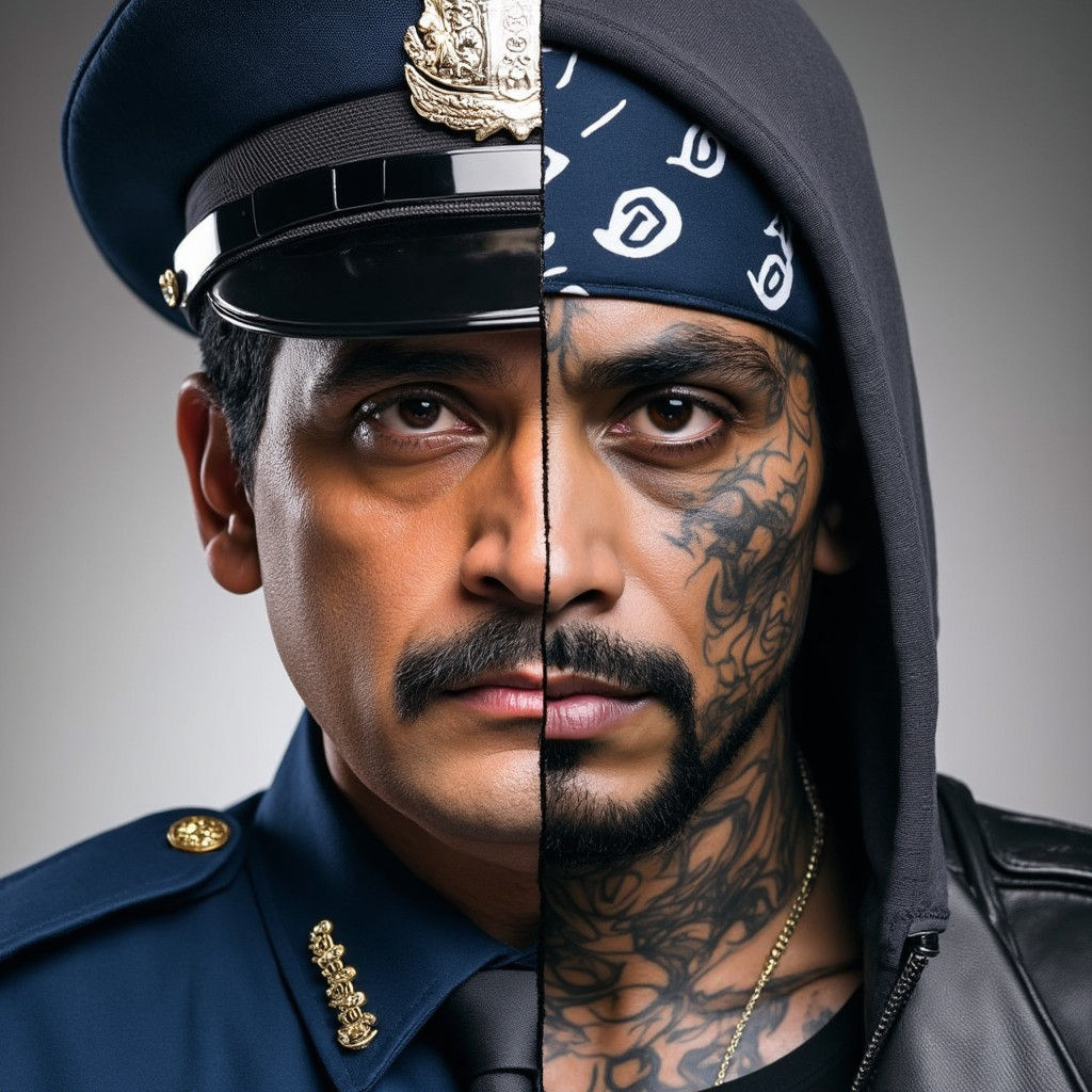 Photorealistic Siamese Twins: Chief and Gangster