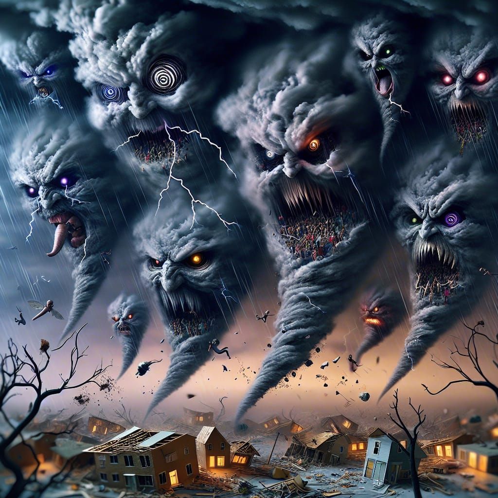 Menacing Storm Clouds Unleash Fury on Landscape