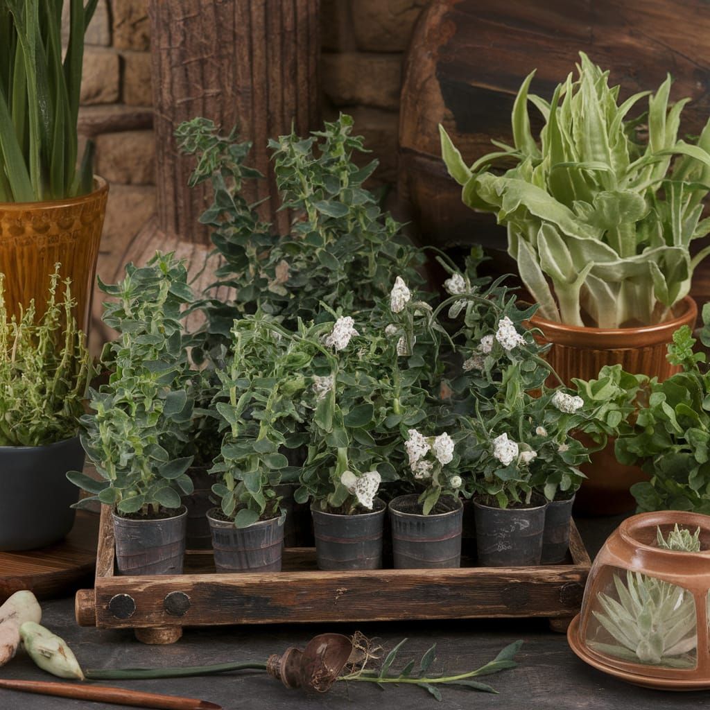 Magical Herbology Class at Hogwarts Castle