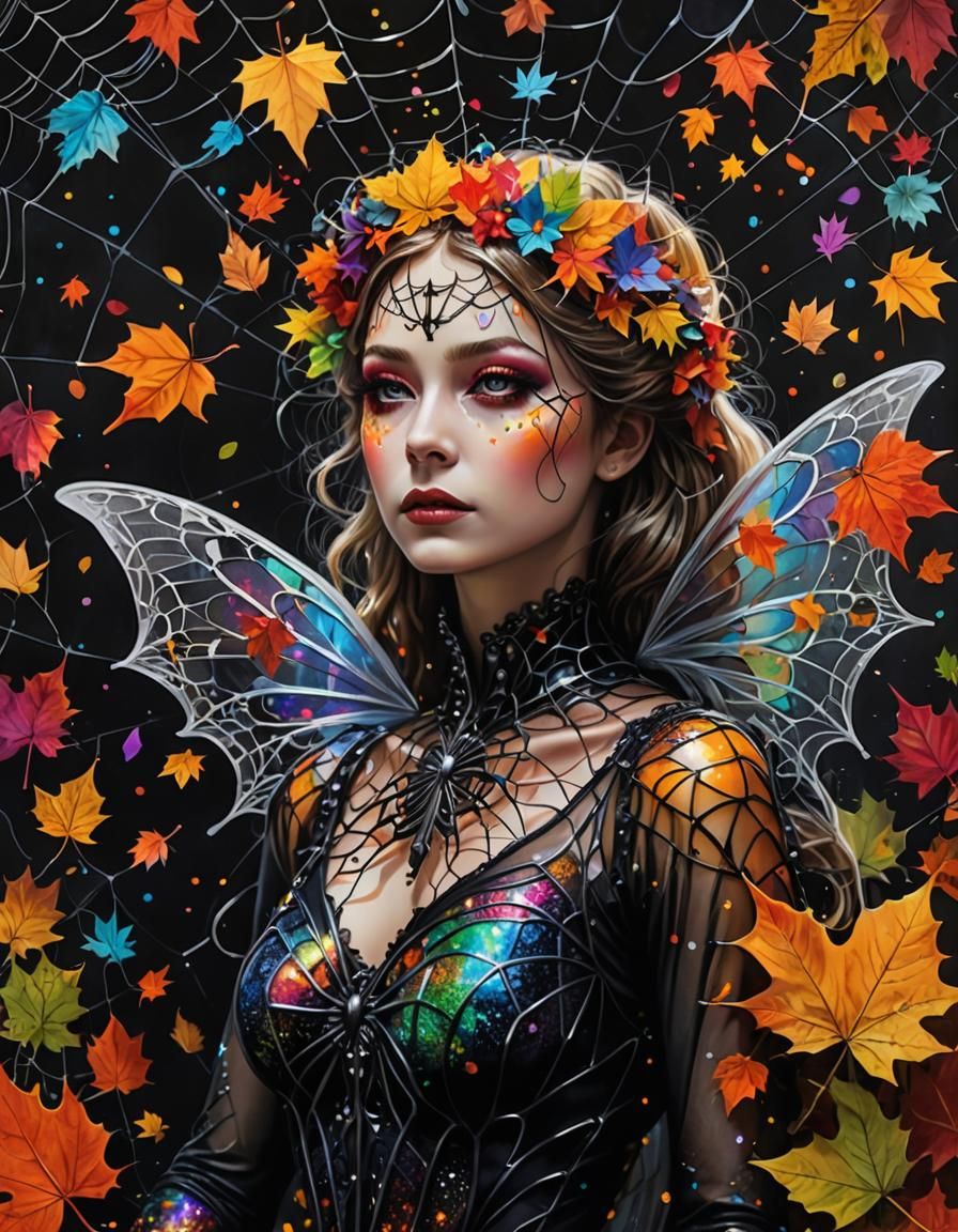 Autumn Dreamer in Surreal Halloween Fantasy