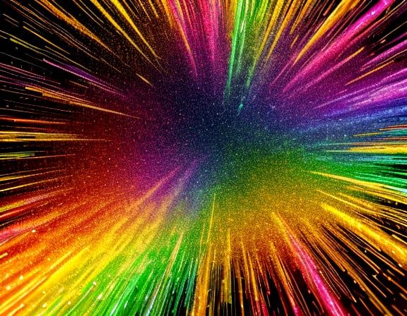 Vibrant Rainbow Inferno in Neon Colors