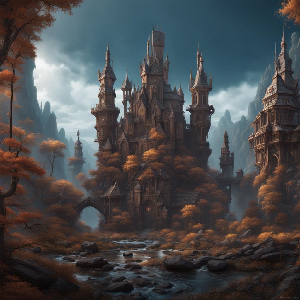Fantastical Matte Painting in Deep Color