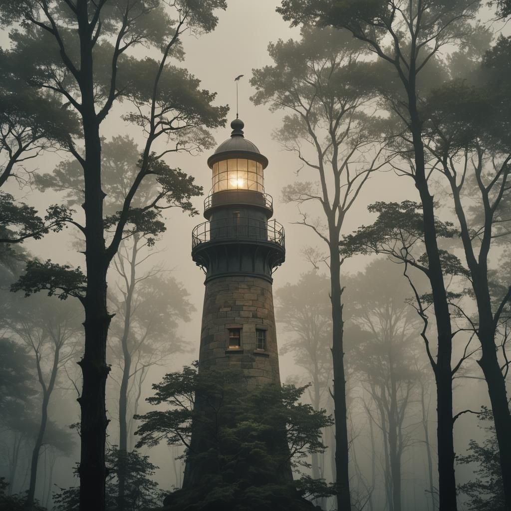 The Spire in the Woods: A Cinematic Lighthouse