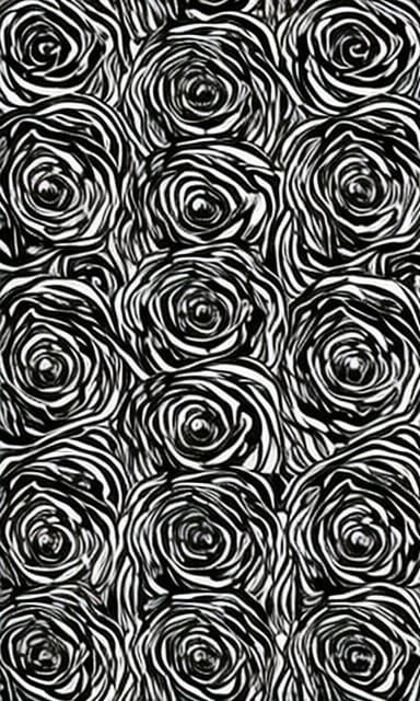 fantasy realism of A beautiful black and white checkerboard pattern on each individual petal of a rose, big petaled ros...