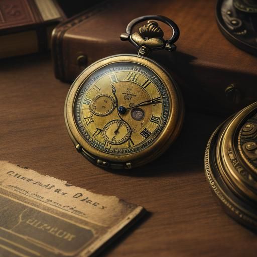 Steampunk Pocket Watch in Extreme Close-Up