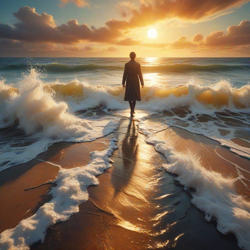 Pathway to the Seas: Surrealist Oil Painting