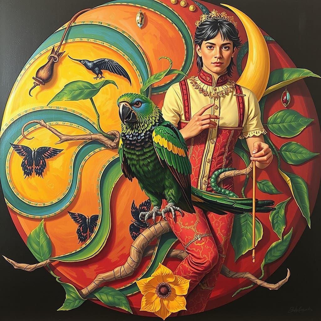 Chimaera of Figures Under a Blue Sky