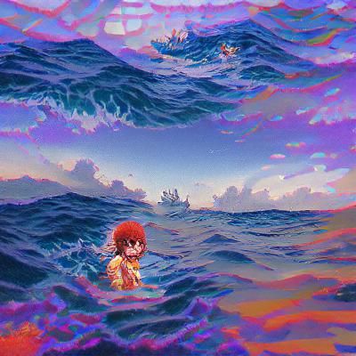 Lost in the Ocean: A Solitary Figure