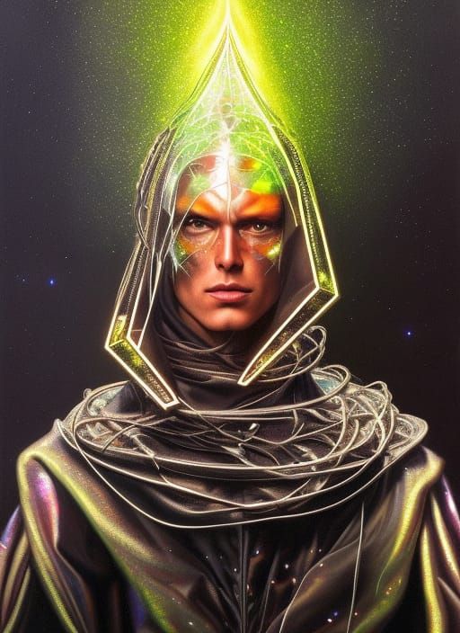 Sci-Fi Sith Lord Portrait as Oil Painting