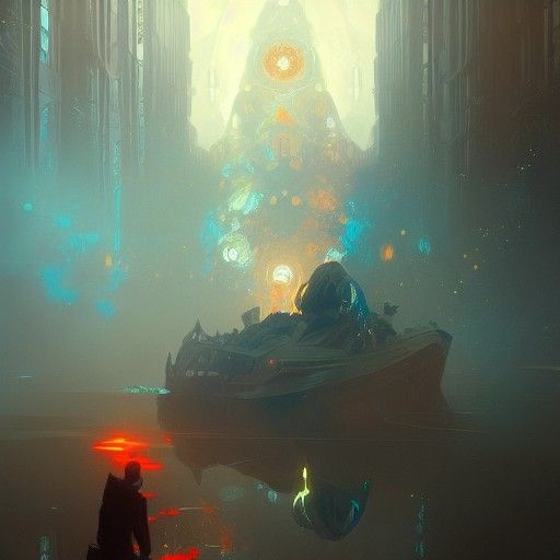 Mystical 11:11 Concept Art in Art Nouveau Style