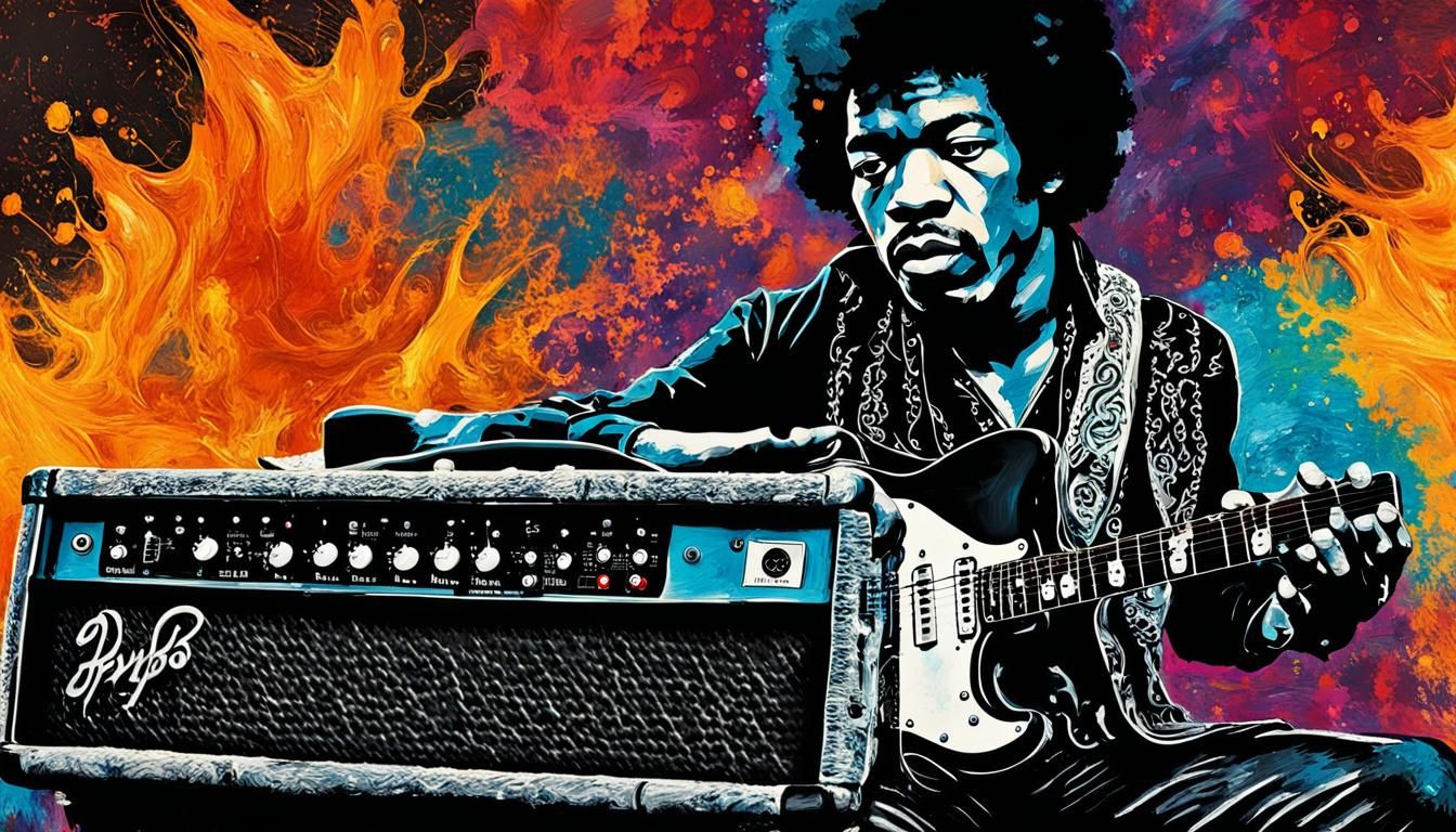 Young Singer with Amps and Pyrotechnics