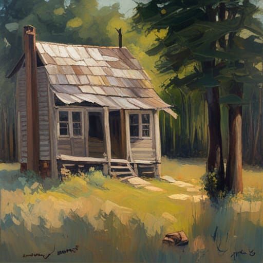 Uncle Tom's Cabin: Oil Painting in Gurney Style