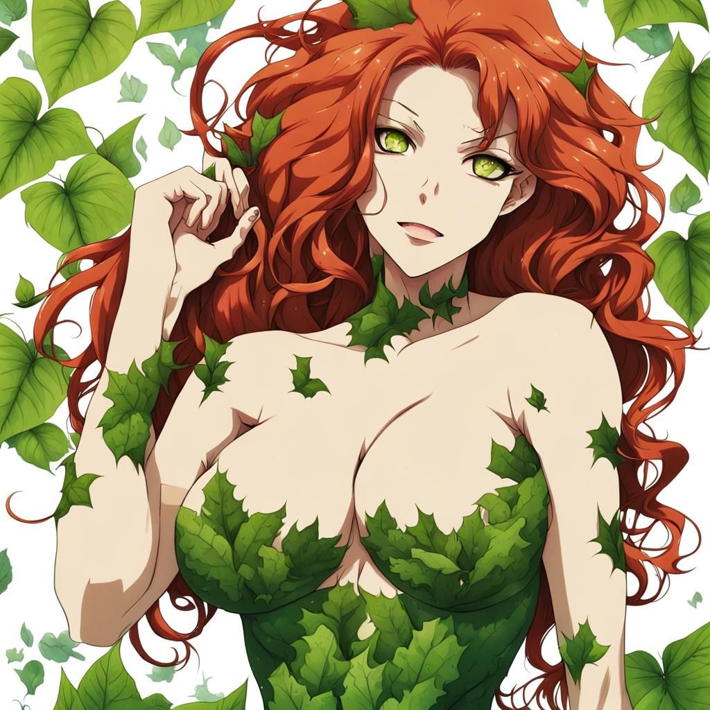 Anime Style Poison Ivy Digital Illustration